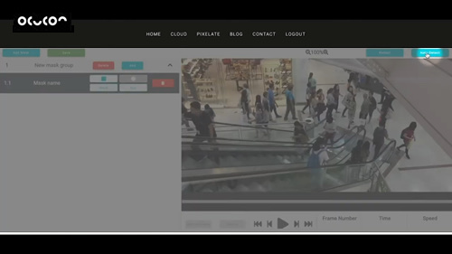 The Pixelate dashboard with the Auto-Detect button highlighted, ready to run automated body detection on the uploaded footage